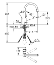 GROHE CONCETTO KJØKKENARMATUR M/C-TUT, KROM