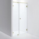 INR Iconic Nordic Rooms Dusjnisje ARC 4 Måltilpasset Brushed Brass / Timeless Klart Glass