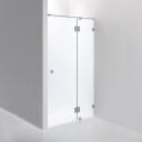 INR Iconic Nordic Rooms Dusjnisje ARC 5 Måltilpasset Brushed Stainless / Timeless Klart Glass