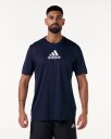 Adidas Designed to Move 3 Stripes Tee Navy S