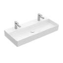 V&B Memento 2.0 Vegghengt servant 1000x470 mm, 2 bl.h, m/o.l, Stone White