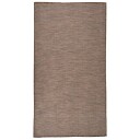 vidaXL Utendørs flatvevd teppe 80x150 cm brun