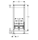 Geberit Duofix Bidéramme, 112 cm. For oppheng og tilkobling av bidé