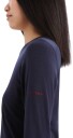 Icebreaker W 200 Oasis Ls Crewe Ski Strip Ib/Midnight Navy S