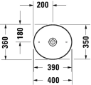 Duravit Cape Cod Toppmontert servant Ø400 mm, Hvit, Wondergliss