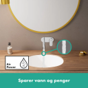 Hansgrohe Vernis 2-hulls Servantbatteri For innbygging, 20,7 cm tut, Krom