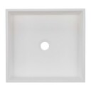 Lavabo Solid Surface servant, 40 x 37 cm, hvit