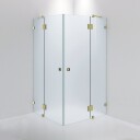 INR Iconic Nordic Rooms Dusjhjørne ARC 16 Måltilpasset Brushed Brass / Frostet Glass