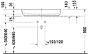 Duravit Luv servant, 80x40 cm, hvit