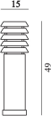 Norlys 1476B Pullert 490 mm 3000K IP65 Svart Belysning