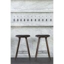 Mater - Low Stool H47 Sirka Grey Stained Beech