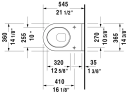 Duravit Starck 3 Vegghengt toalett 365x545 mm, Hvit med HygieneGlaze