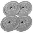 Gorilla Sports Viktskivor IRON Silver - 2x10kg 2x5kg