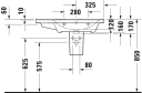 Duravit D-Neo servant, 80x48 cm, høyre, hvit