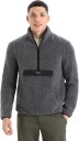 Icebreaker Icl Realfleece Sherpa Ls Half Zip Herre Iba/Gritstone Hthr/Black L