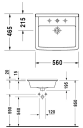 Duravit Starck 3 servant, 56x46,5 cm, hvit