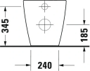 Duravit D-Neo Gulvstående BTW toalett 370x580 mm, Rimless, Hvit m/HG