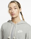 Nike Nsw Gym Vintage Hoddie Dame Dk Grey Heather/Sail L