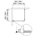 Svedbergs 180° Dusjhjørne Rett, B80-100cmxh200cm Krom / 100x80cm Bronsefarget Glass