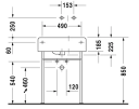 Duravit Scola Vegghengt servant 615x460 mm, kum venstre