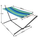 Hammock hengematte med stativ -grønn - 200x80cm