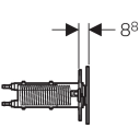 Geberit Omega70 Betjeningsplate Sort / Glass