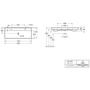 V&B Collaro Vegghengt servant 1200x470 mm, 1 bl.h, m/o.l, Stone White