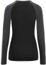 Icebreaker Women's 125 Zoneknit™ Long Sleeve Crewe XS, Jet Heather/Black/Metro Heather/Cb