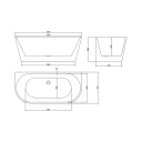 Bathlife Frisk Badekar 1600x750 mm, Akryl, Hvit