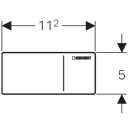 Geberit Omega70 Betjeningsplate Lava / Glass