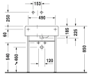 Duravit Scola Vegghengt servant 615x460 mm, kum venstre