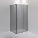 INR Iconic Nordic Rooms Dusjhjørne ARC 15 Måltilpasset Brushed Brass / Grått Glass