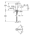 GROHE ESSENCE 1- GREPS SERVANTBATTERI S-SIZE BØRSTET HARD GRAPHITE