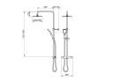 Gustavsberg Estetic Square Dusjløsning 250x250 mm, med termostat, Krom