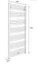 Hafa Ellips håndkletørker 770x600 mm, Krom