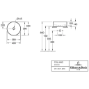 V&B Collaro Toppmontert servant Ø400 mm, u/o.l, Stone White