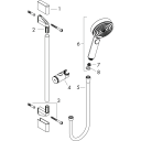 hansgrohe Pulsify Select S Dusjsett 105 3jet, EcoSmart, dusjstang 65, Hvit Matt