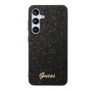 Guess Pc/Tpu Glitter Flakes Metal Logo Deksel Til Samsung Galaxy S24+ Svart