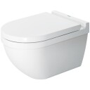 Duravit Starck 3 Vegghengt Toalettpakke u/skyllekant, m/myktlukkende sete/lokk