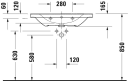 Duravit D-Neo Møbelservant 800x480 mm, 1 bl.hull, m/o.l, Hvit