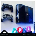 Floating Grip Playstation 4 Pro and Controller Wall Mount - Bundle (Black)