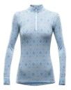 Devold Ona Woman Half Zip Neck - Cash Blue - L