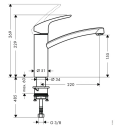 HANSGROHE FOCUS E2 KJØKKENARMATUR