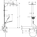 Hansgrohe Raindance E Showerpipe 300 300x300, 1jet med ShowerTablet 600, Krom