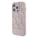 Guess Pu G Cube Magsafe Case For Iphone 15 Pro Max Rožinė