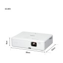 Epson Prosjektor CO-W01 3LCD projector portable Svart Hvit 1280 x 800 0 ANSI lumens