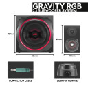 Speed-Link GRAVITY RGB 2.1 Subwoofer System - Black - 2.1 kanaler - Svart