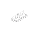 Dansani Calidris Shape Servant, Dobbel 120,2x40,5 cm, m/2 bl.hull, Hvit Matt