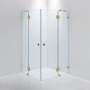 INR Iconic Nordic Rooms Dusjhjørne ARC 16 Måltilpasset Brushed Brass / Klart Glass