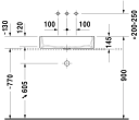 Duravit Vero Air Toppmontert servant 600x380 mm, u/bl.hull, u/o.l, Hvit m/WG